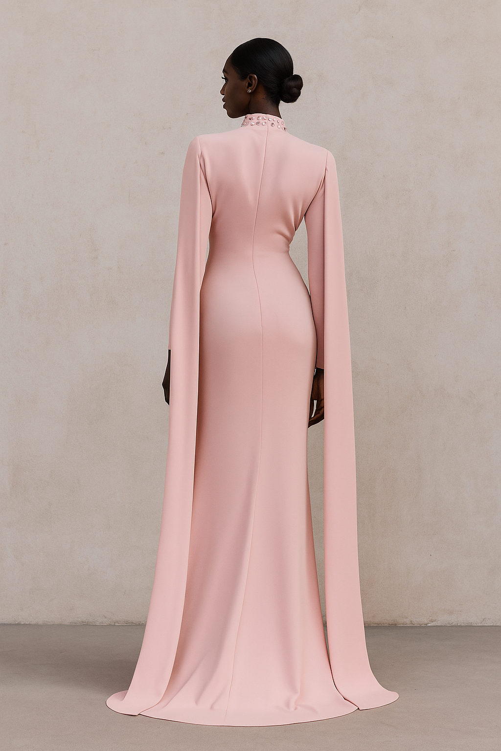 Amara™ O-Neck Long Sleeve Maxi Dress