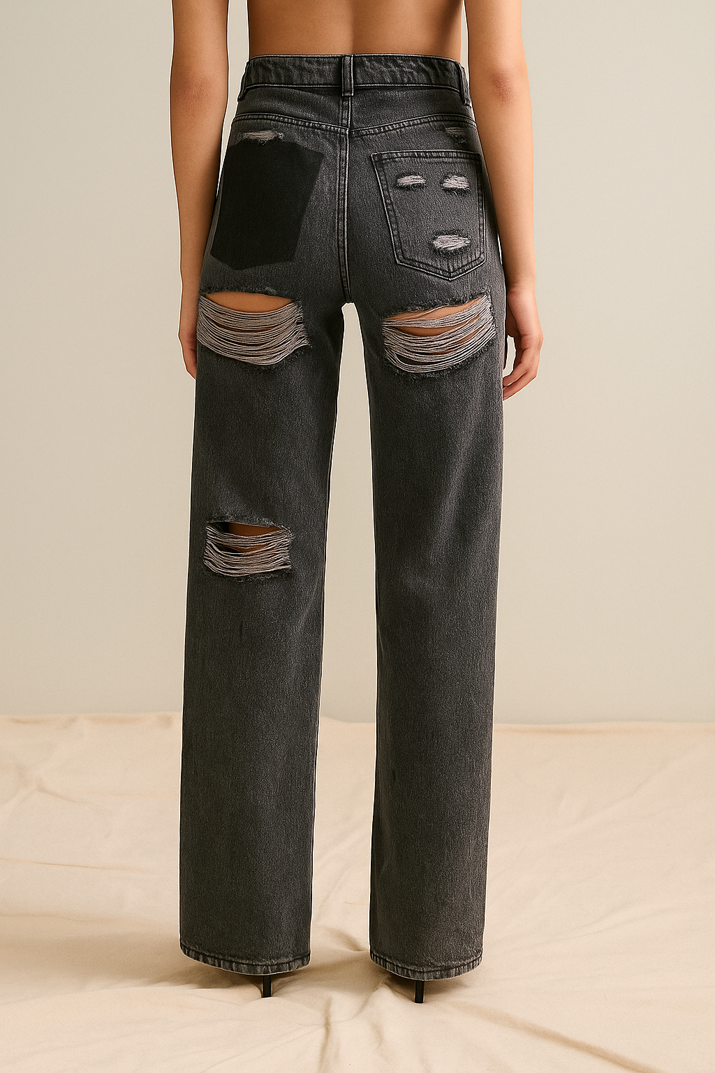 Isadora™ Vintage Pocket Ripped Denim Jeans