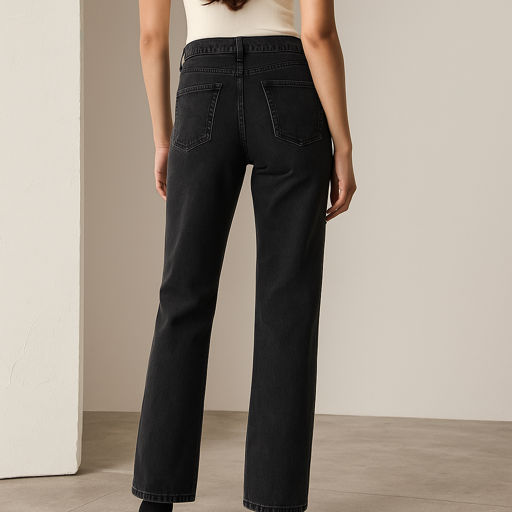 Isadora™ Mid Waist Long Denim Pants