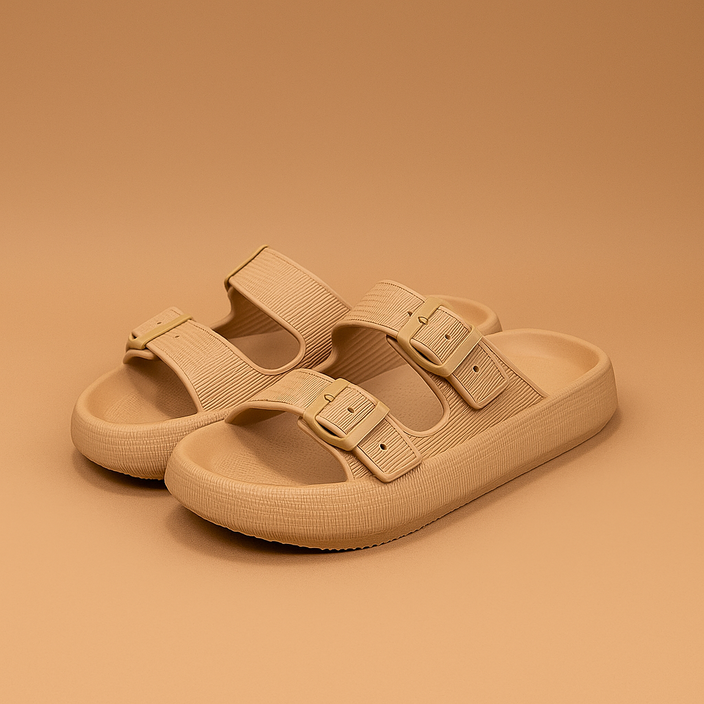 Celina™ Double Buckle Slides - VC Edit