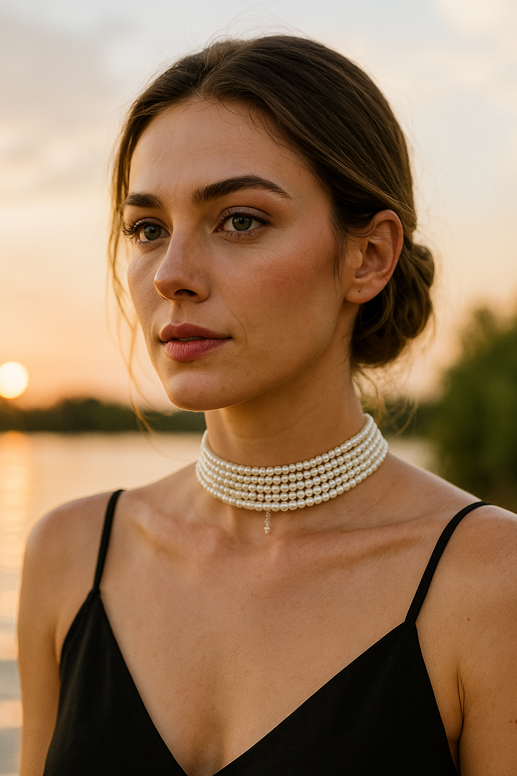 Celestia™ Multilayer Pearl Choker Necklace - VC Edit