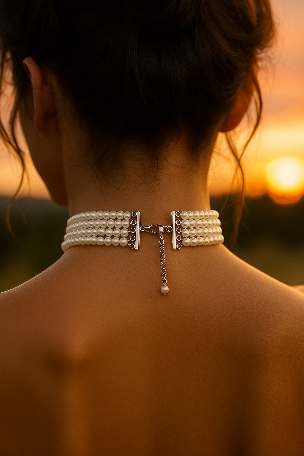 Celestia™ Multilayer Pearl Choker Necklace - VC Edit