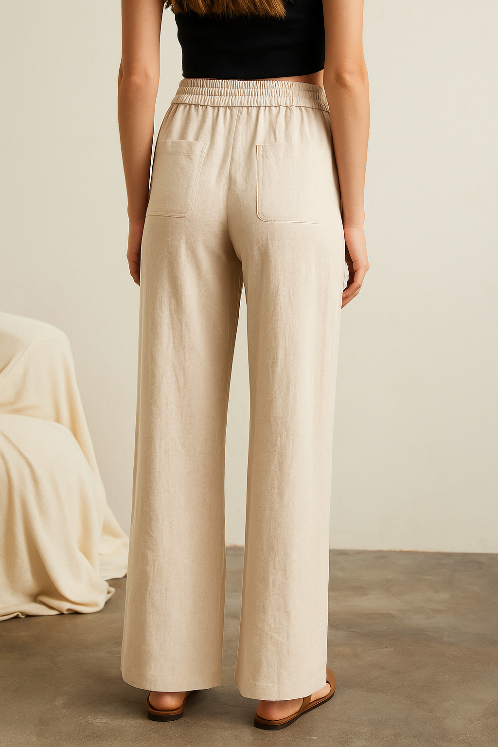 Celina™ High Elastic Waist Trousers - VC Edit