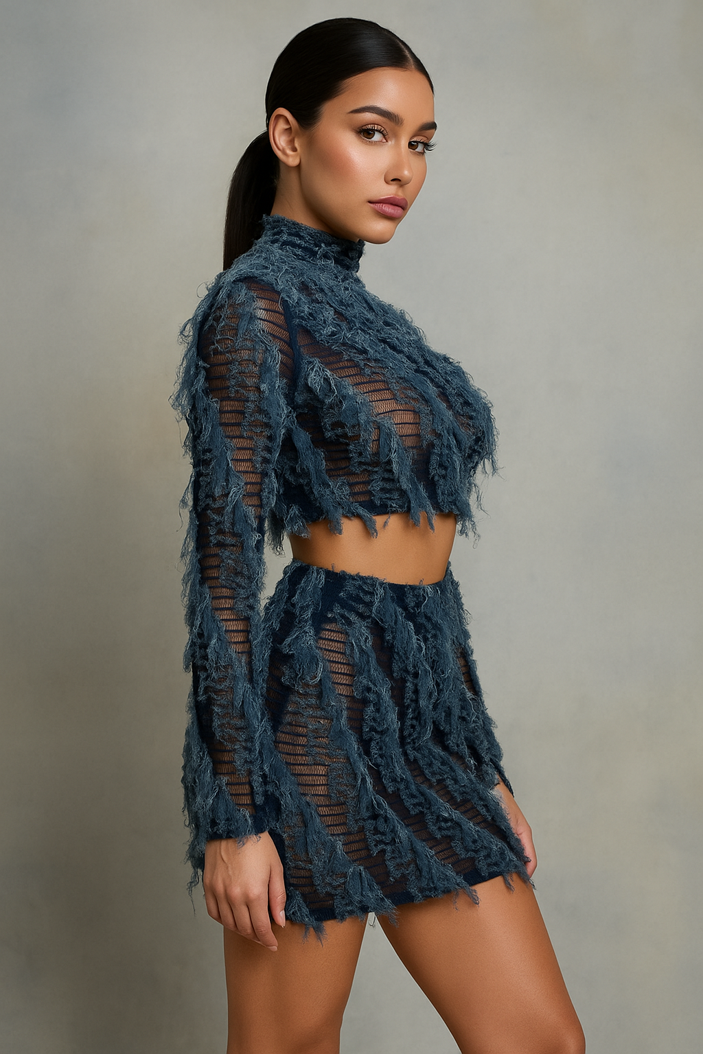 Isadora™ Patchwork Crop Top & Skirt Set