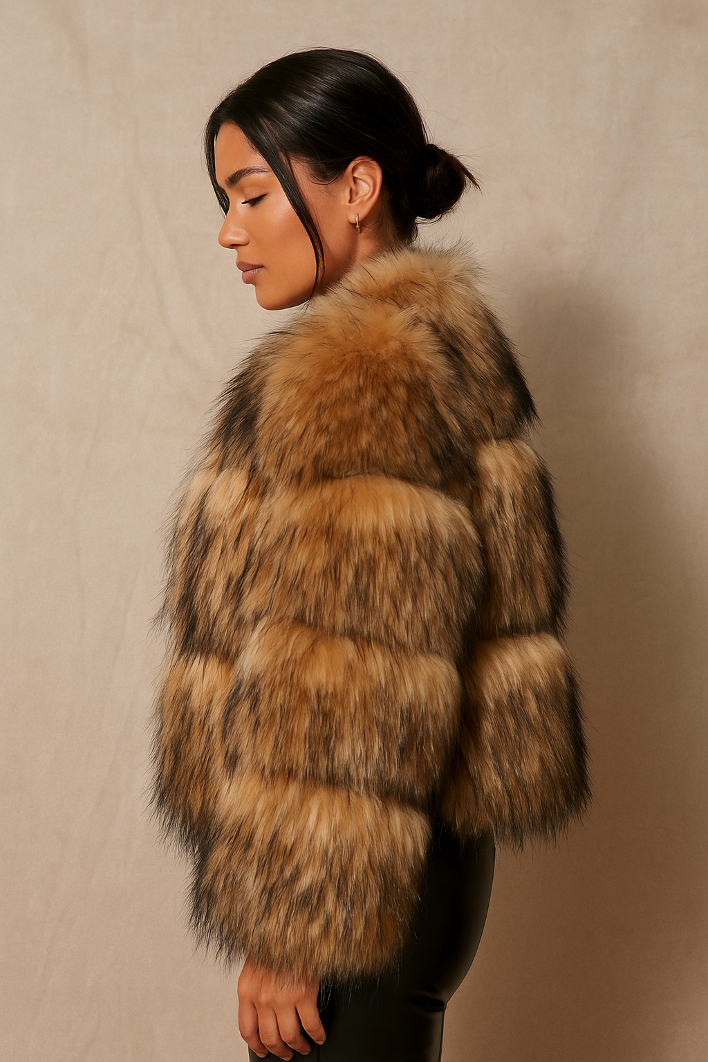 Celestia™ Brown Fur Coat