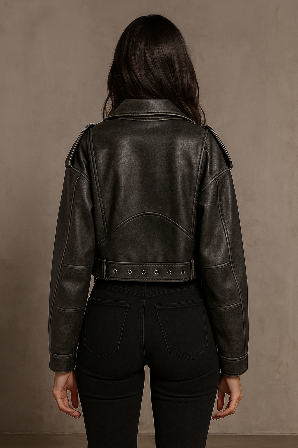 Aurelia™ Washed Leather Belted Coat