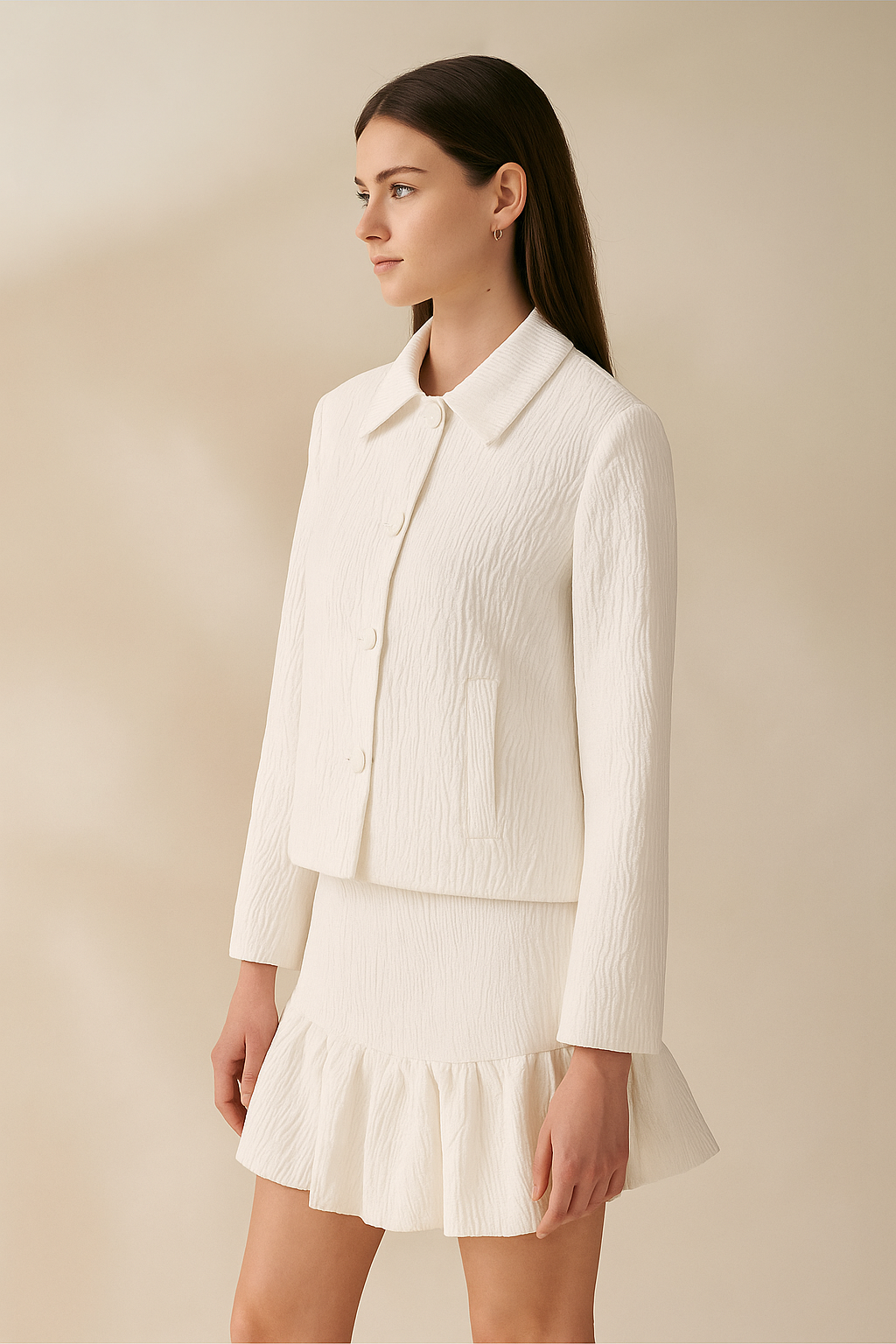 Thessia™ Blazer Shirt & Skirt Set