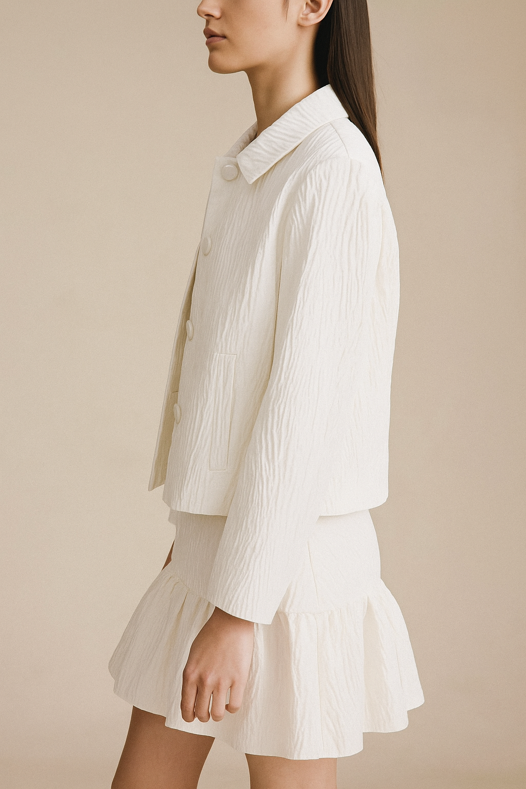 Thessia™ Blazer Shirt & Skirt Set