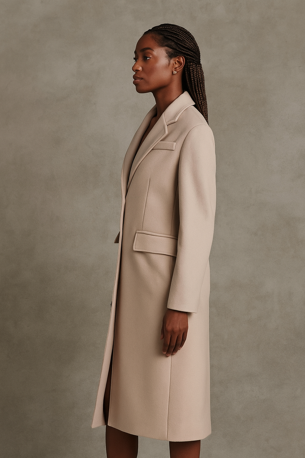 Corvina™ Turn Down Collar Long Coat