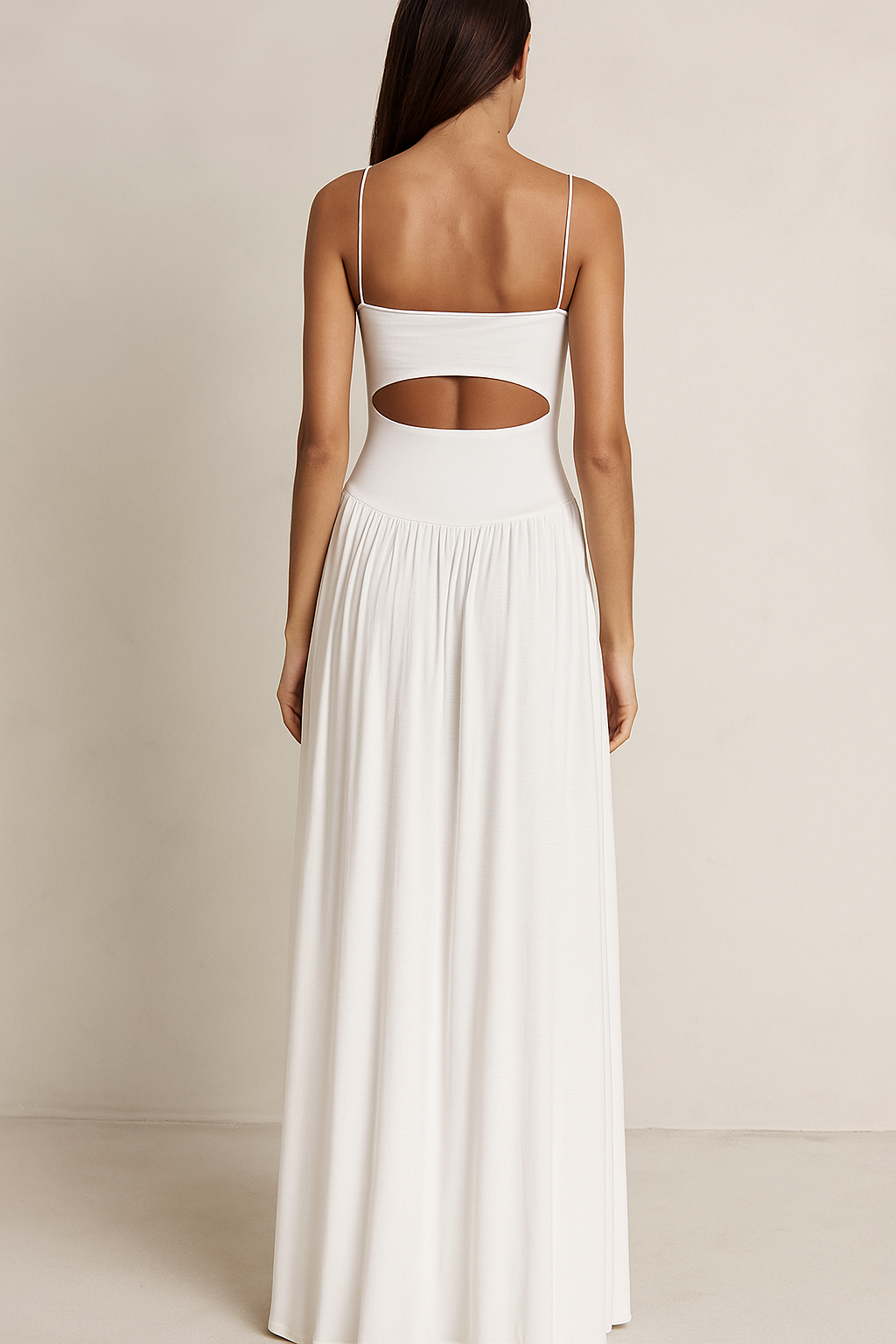 Aveline™ Lace Up Halter Maxi Dress