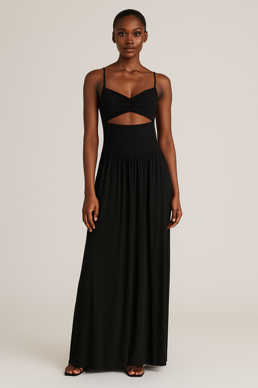Aveline™ Lace Up Halter Maxi Dress
