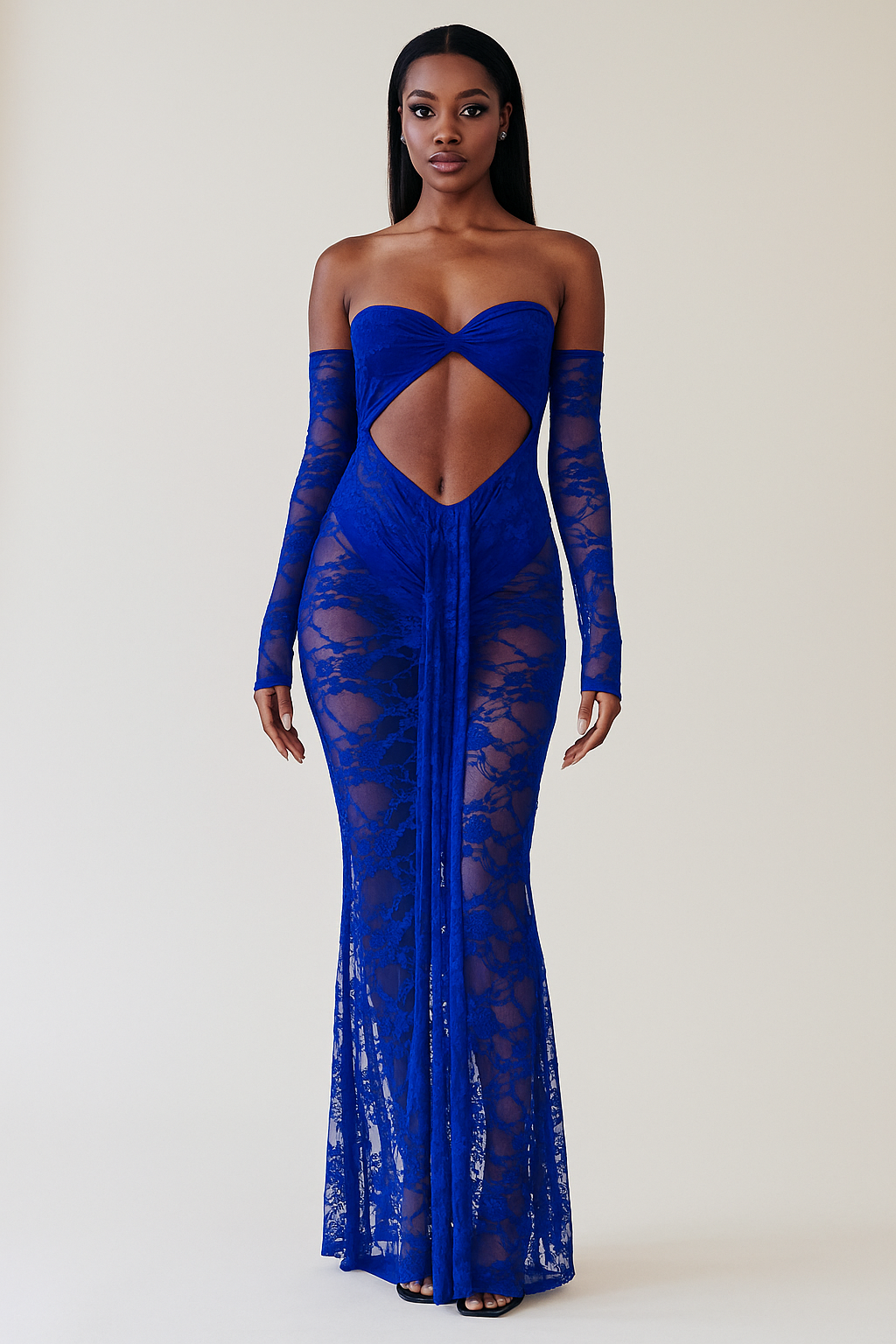 Celestia™ Triple Mesh Maxi Dress