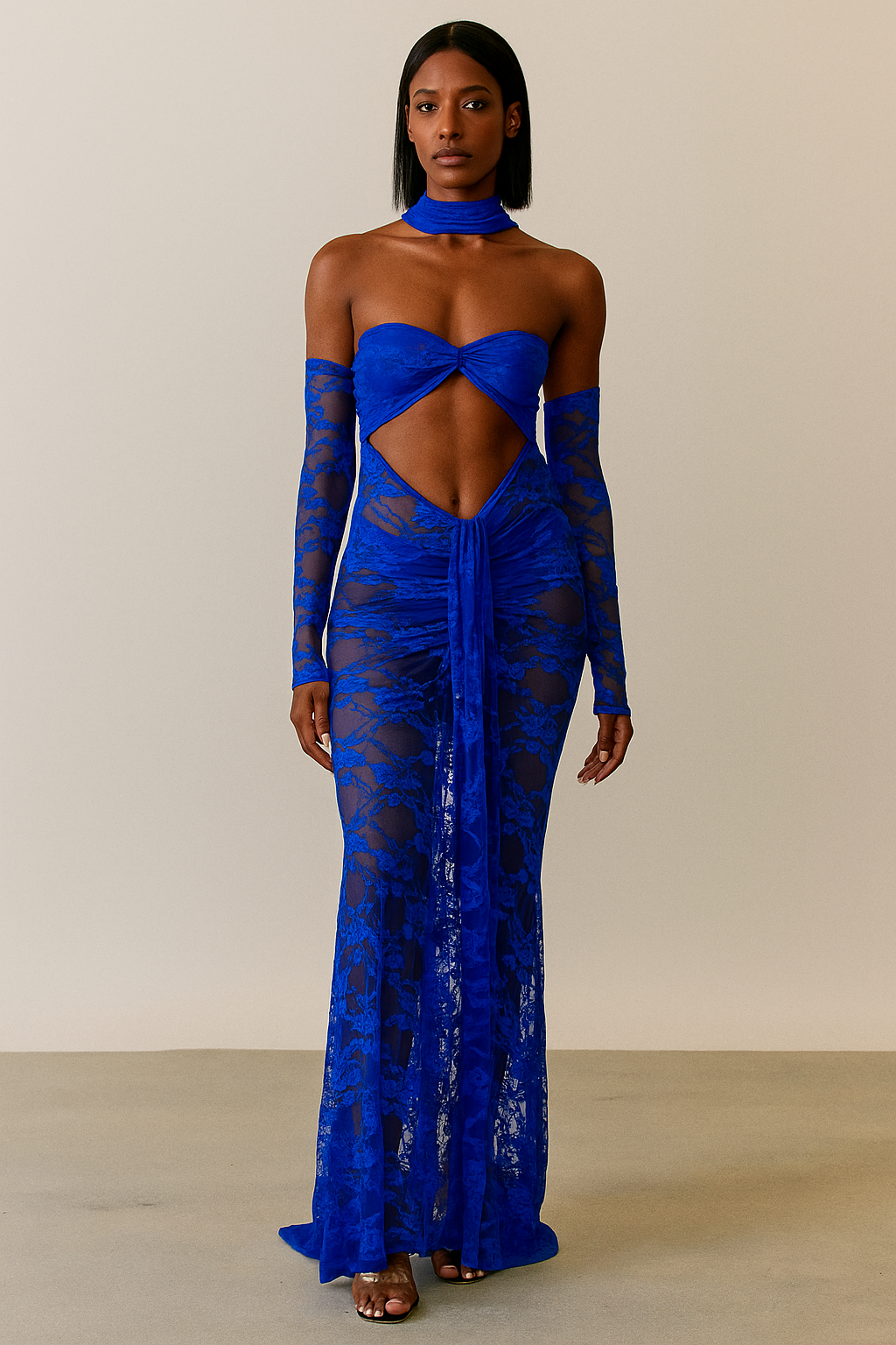 Celestia™ Triple Mesh Maxi Dress