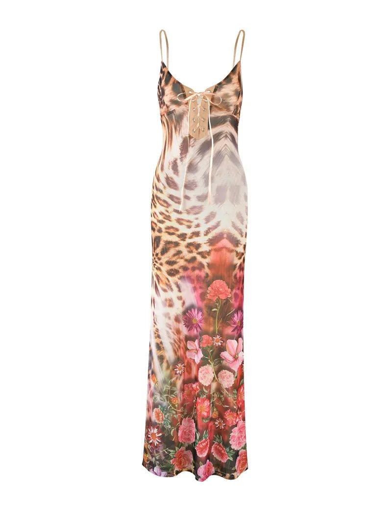 Soléa™ Floral Print Bodycon Maxi Dress - VC Edit