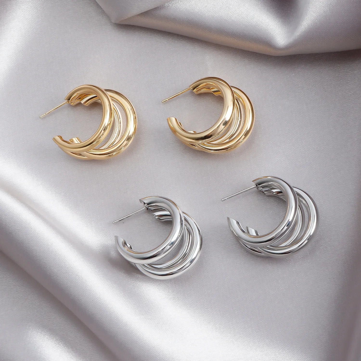 Celina™ Gold Chunky Hoop Earrings