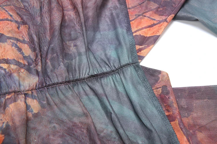 Solaria™ Gradient Cross-Halter Backless Maxi Dress