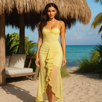 Valencia™ Ruffled Bandage Bodycon Maxi Dress - VC Edit