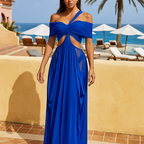 Nerina™ Irregular Cut-Out Ruched Maxi Dress - VC Edit