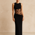 Noirelace™ Sheer-Waist Maxi Dress