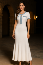 Monica™ Knitted Button Maxi Dress - VC Edit