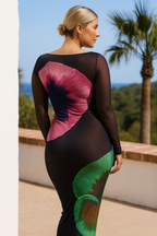 Phina™ Floral Print Mesh Maxi Dress - VC Edit