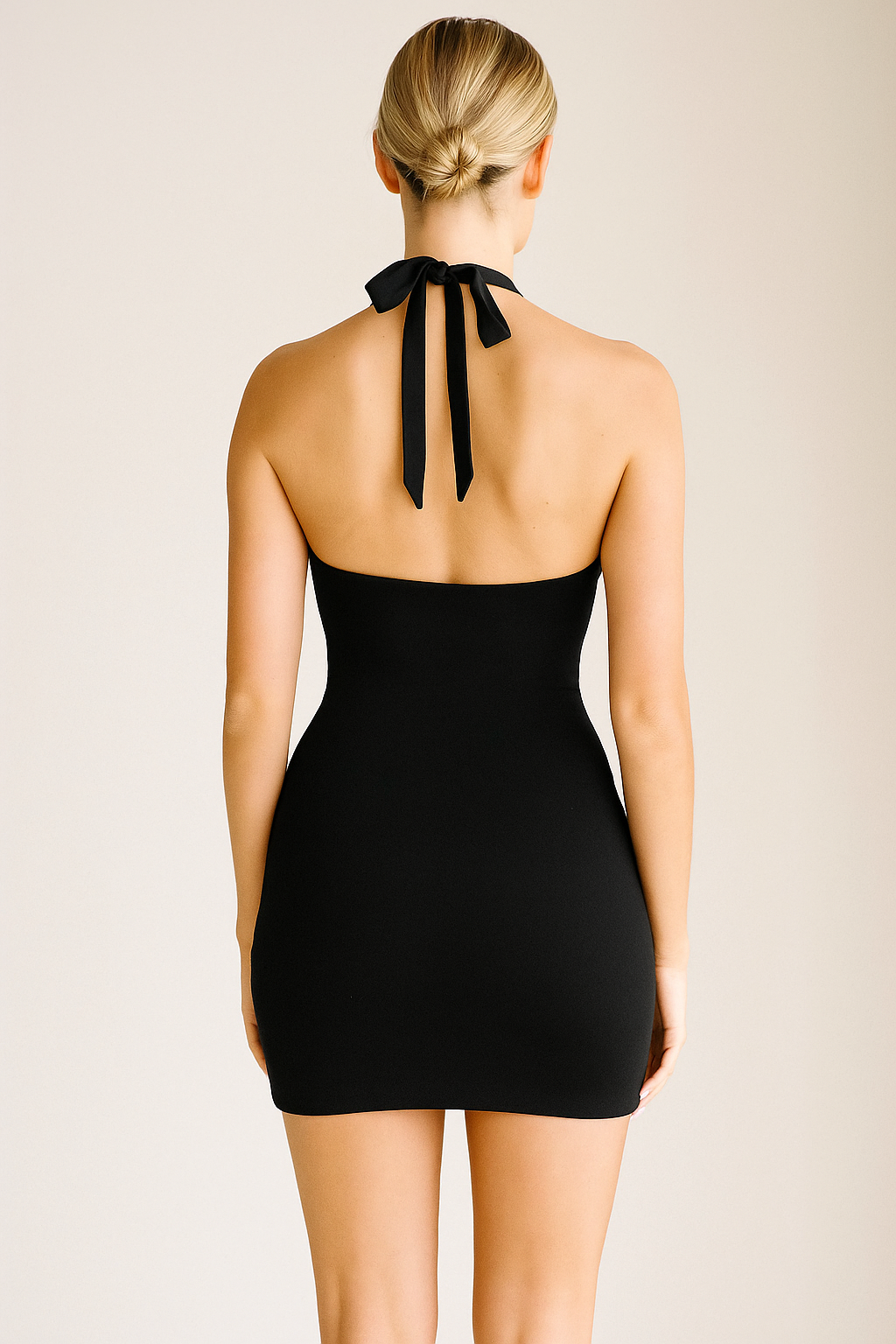 Nayla™ Low-Cut Halterneck Mini Dress