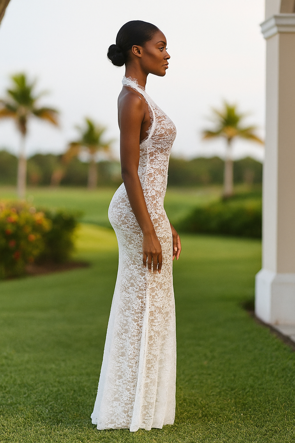 Isadora™ White Lace Embroidery Maxi Dress - VC Edit