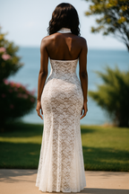 Isadora™ White Lace Embroidery Maxi Dress - VC Edit