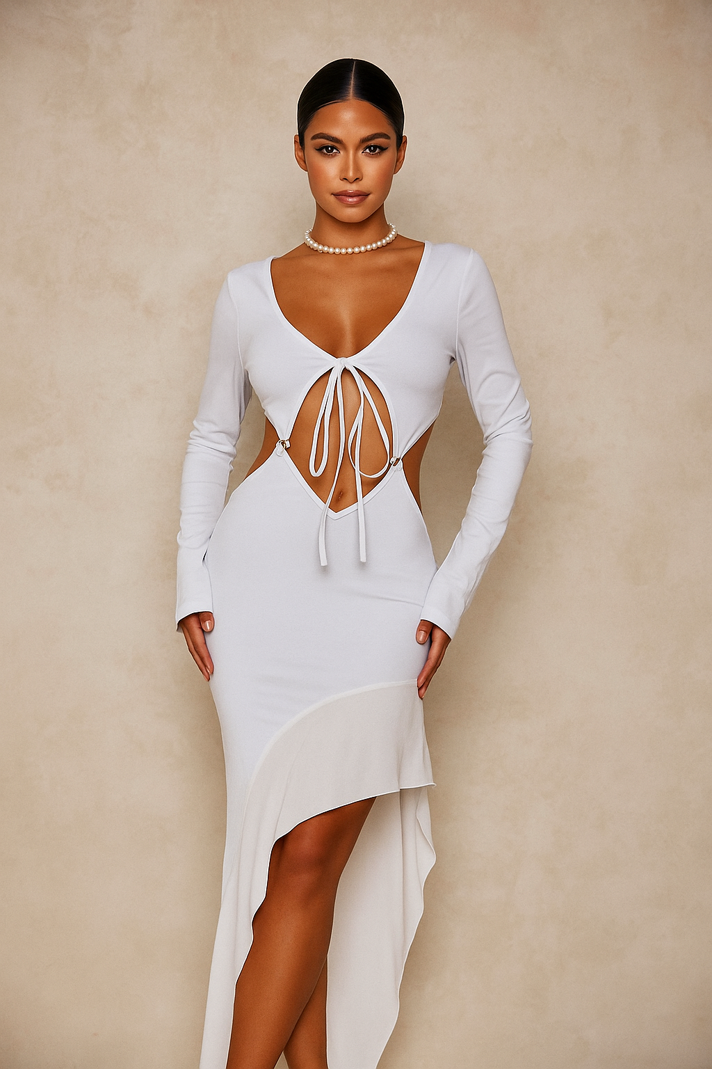 Ariya™ Backless Hollow-Out Bandage Ruffles Maxi Dress