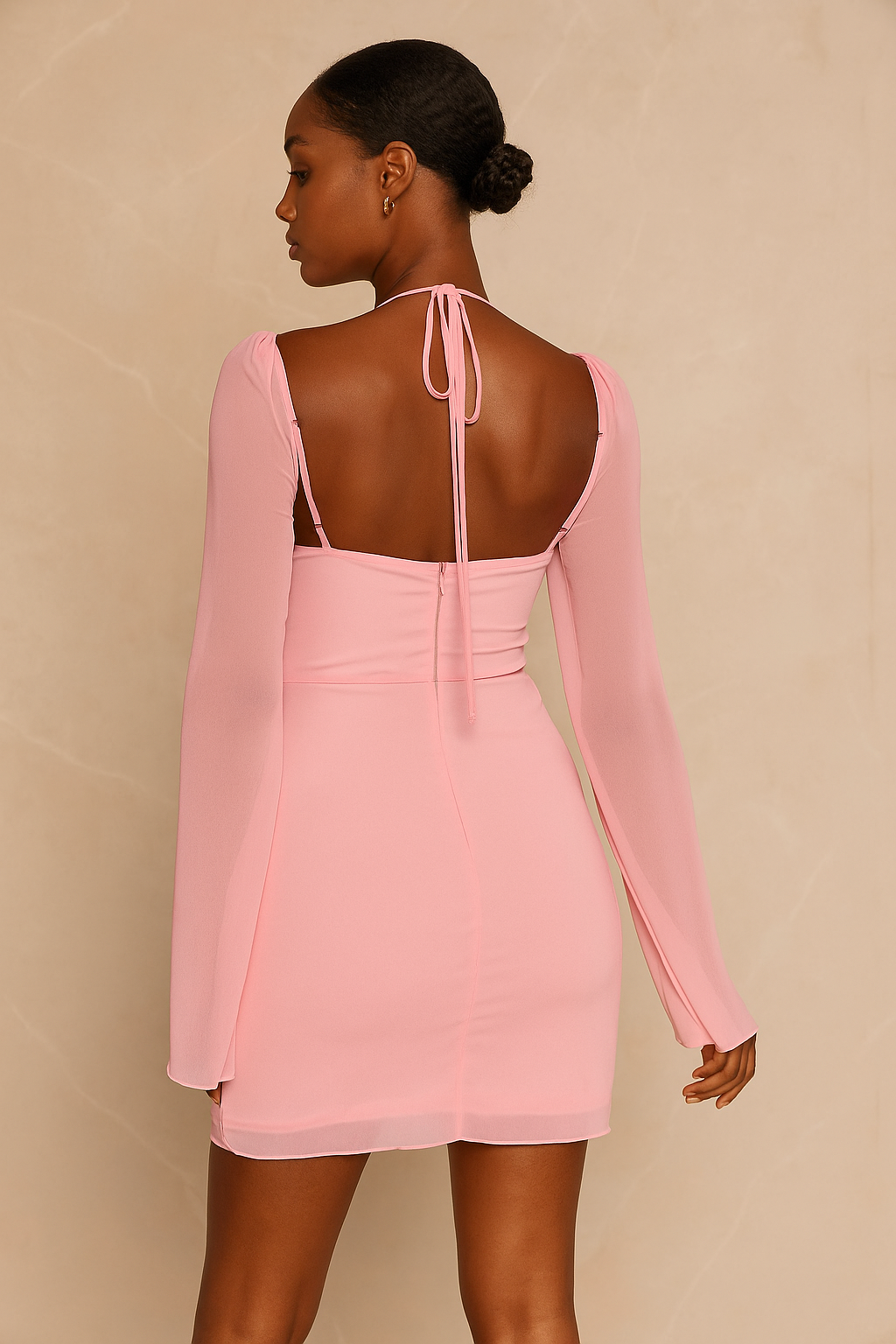 Rosalia™ Mesh Halter Mini Dress