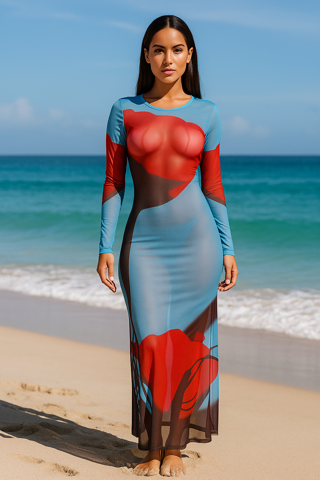 Isla™ Mesh Split Maxi Dress - VC Edit