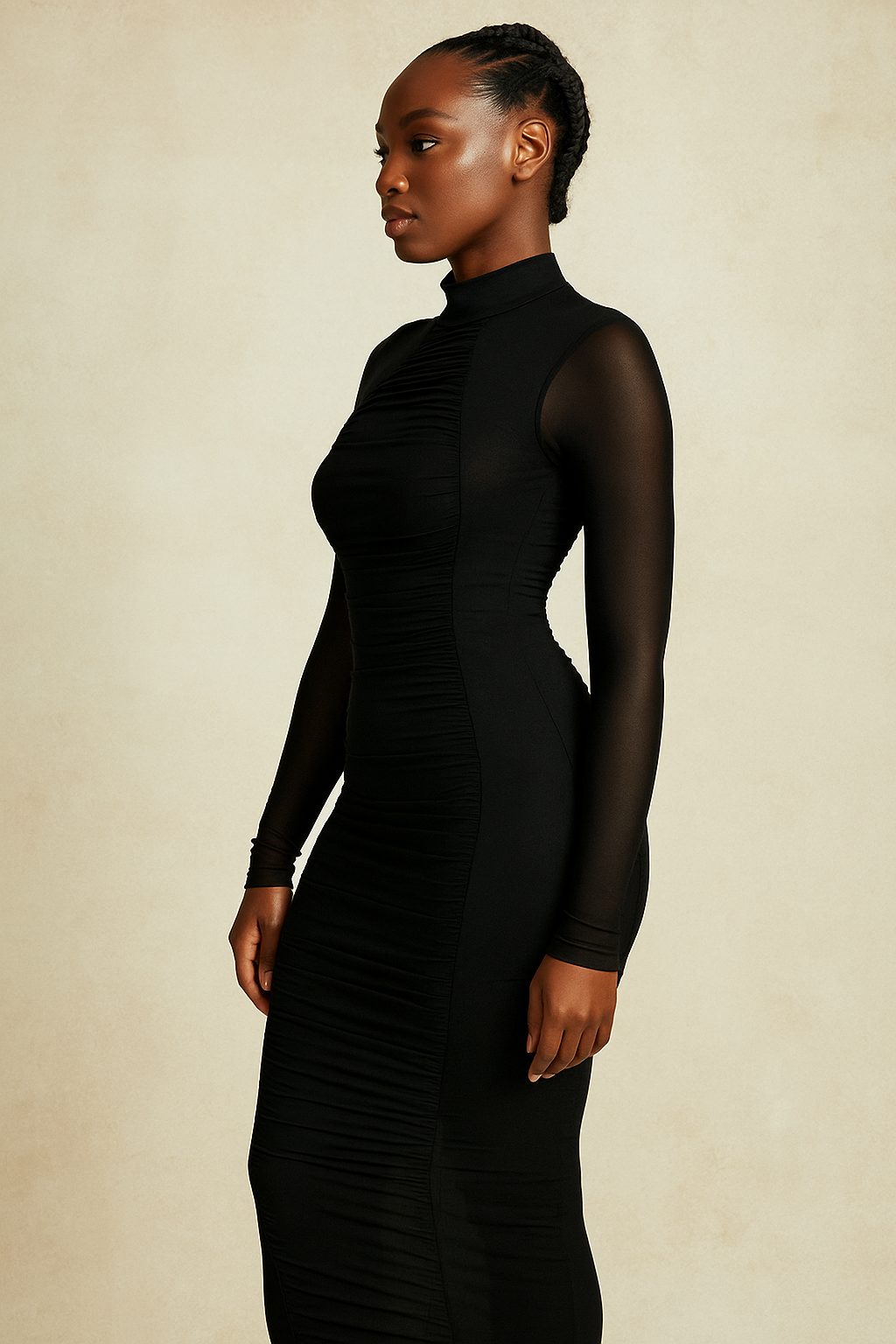Lyra™ Double Layer Mesh Maxi Dress