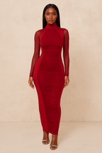 Lyra™ Double Layer Mesh Maxi Dress