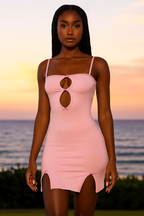 LunaBelle™ Cutout Bow Mini Dress - VC Edit