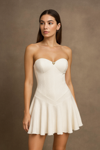 Arielle™ Pleated Elegance Mini Dress