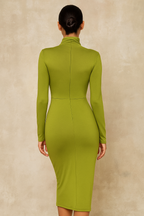 Valencia™ Ruched Long Sleeve Bodycon Maxi Dress