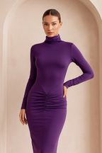 Valencia™ Ruched Long Sleeve Bodycon Maxi Dress