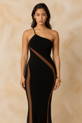 Syrena™ Asymmetric Contour Panel Maxi Dress