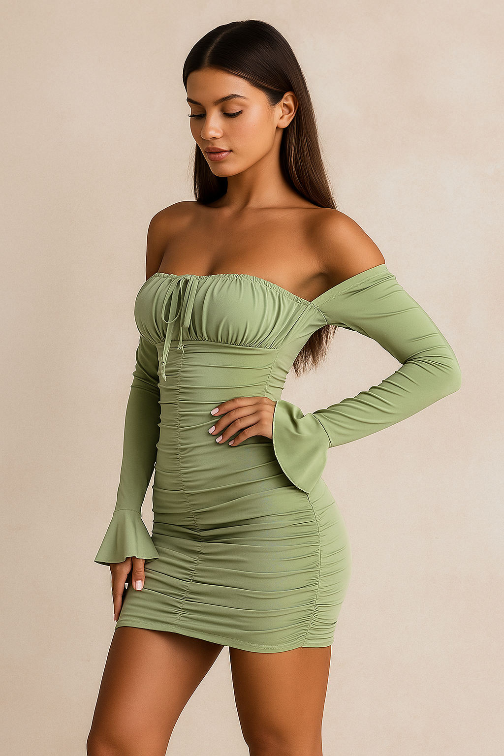 Mila™ Ruffle Bodycon Mini Dress
