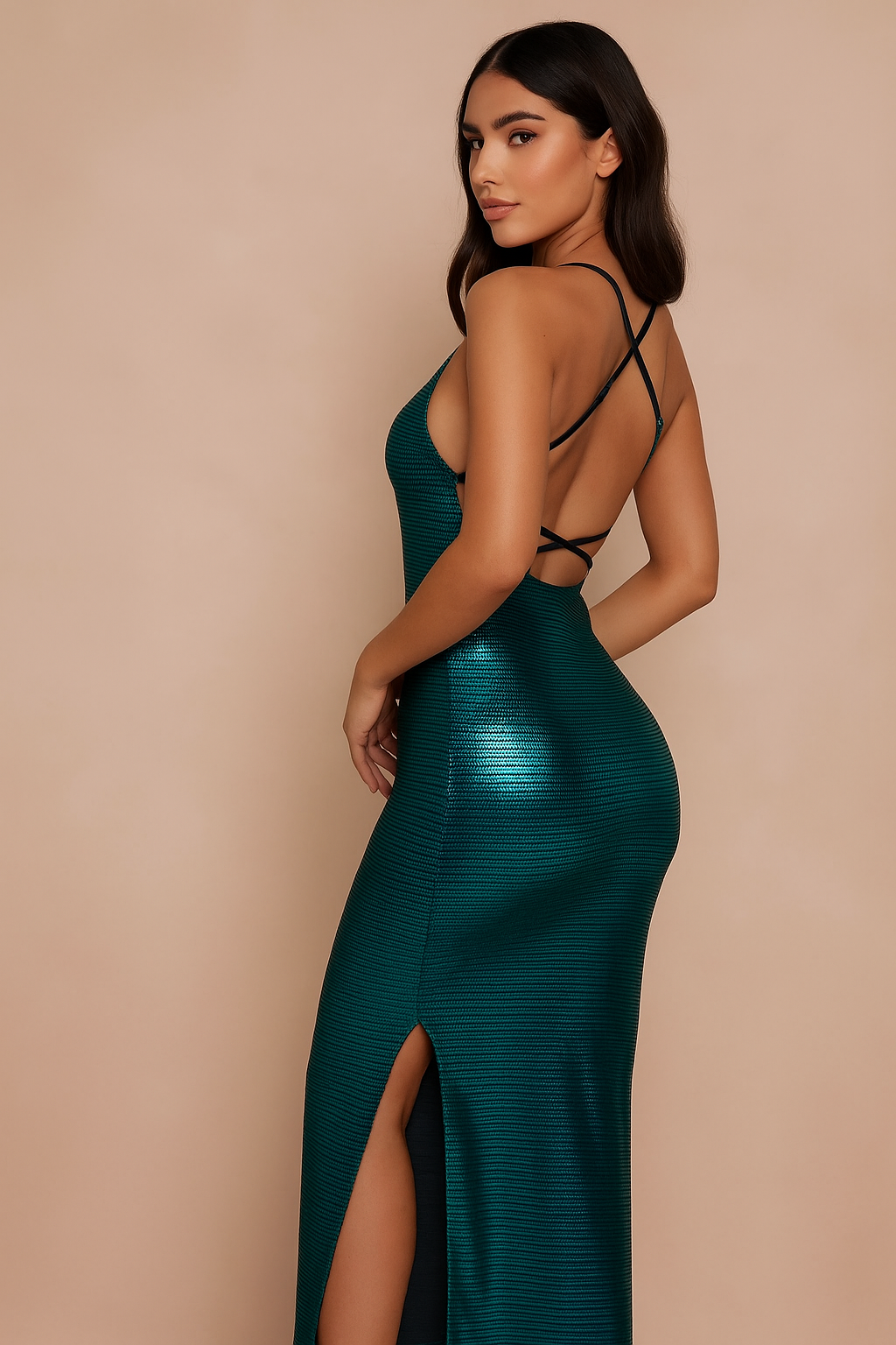 Serena™ Strap Backless Bodycon Maxi Dress