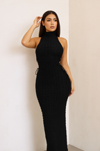Marbella™ Lace-Up Sleeveless Ruched Maxi Dress