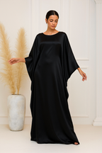 Serenya™ Soft Satin Long Sleeve Maxi Dress