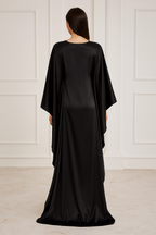 Serenya™ Soft Satin Long Sleeve Maxi Dress