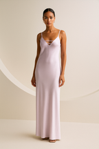 Aurelia™ Wrapped Satin Backless Maxi Dress
