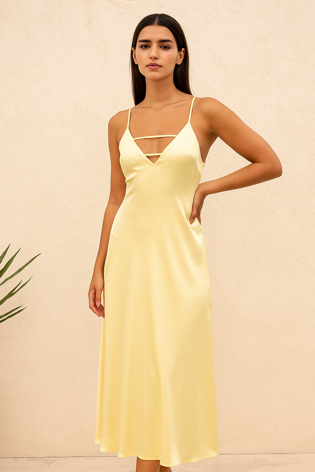 Aurelia™ Wrapped Satin Backless Maxi Dress