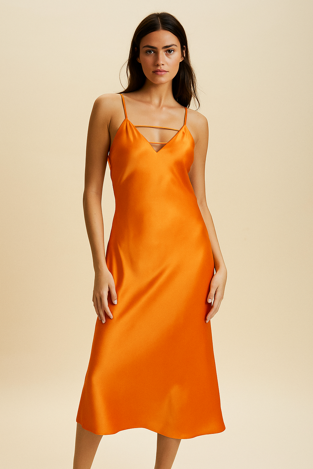 Aurelia™ Wrapped Satin Backless Maxi Dress