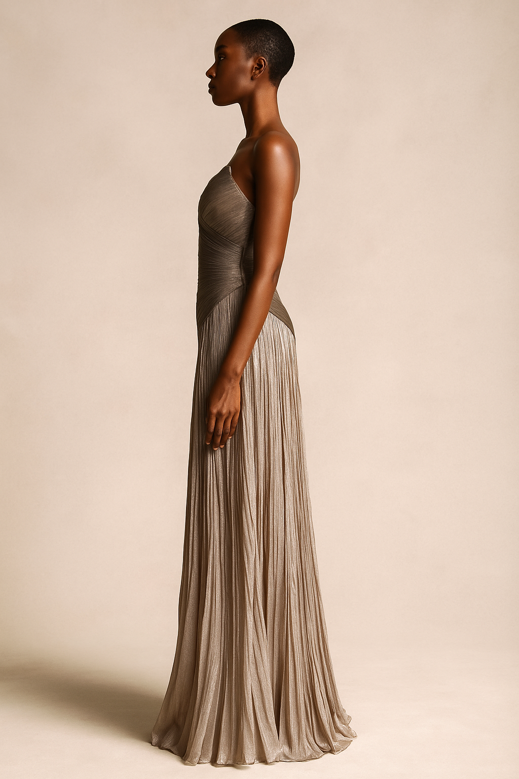 Elysia™ Strapless Pleated Maxi Dress