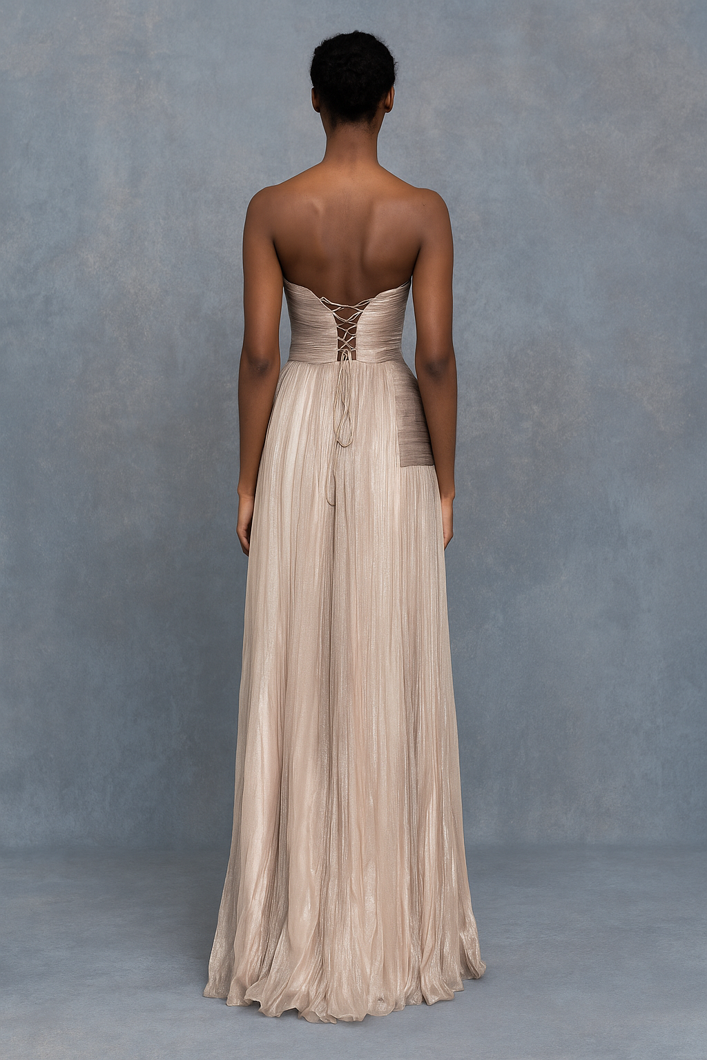 Elysia™ Strapless Pleated Maxi Dress
