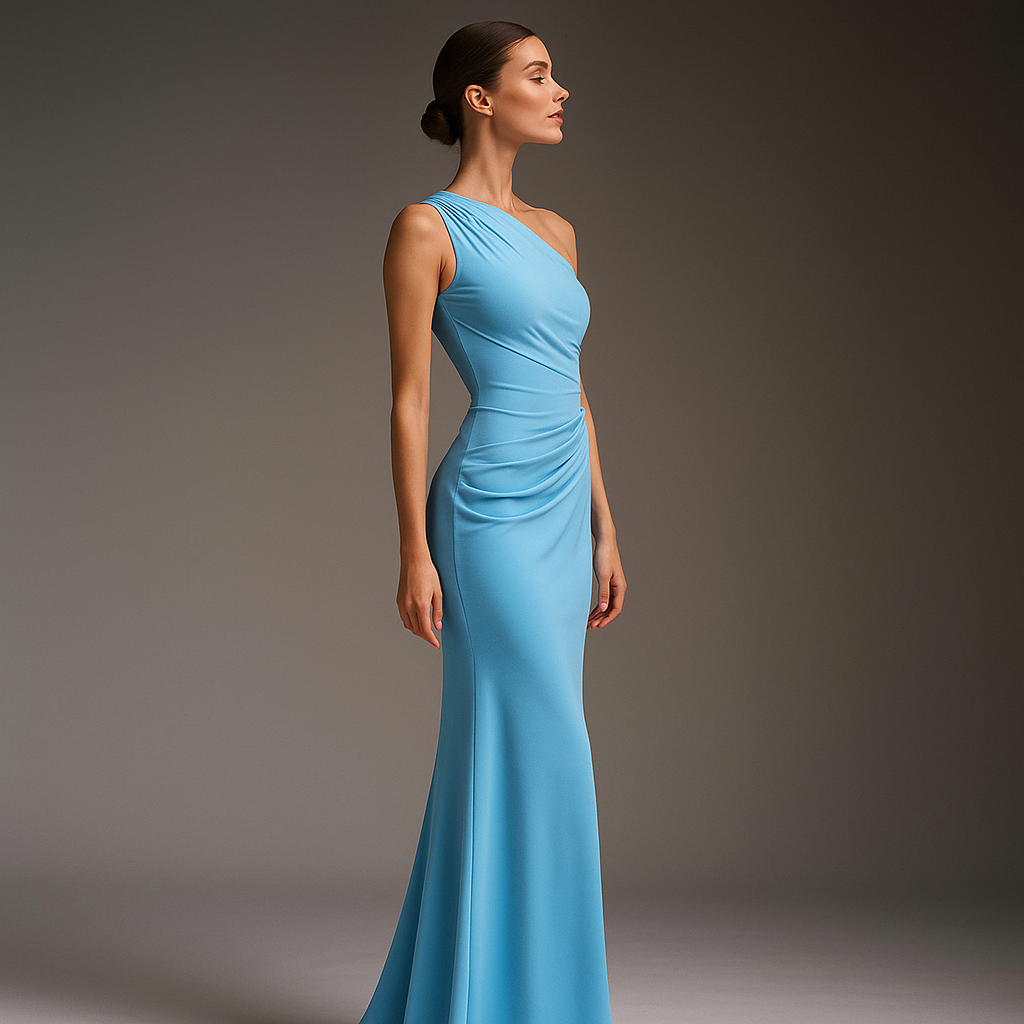 Aurelia™ Satin One-Shoulder Maxi Dress