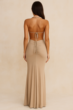 Serenya™ Knit Halter Backless Maxi Dress